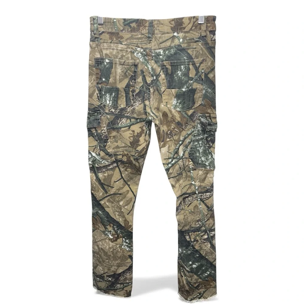 NOVA MEN In Action Camo Stacked Skinny Flare Jeans - Camouflage EUC - Picture 6 of 6